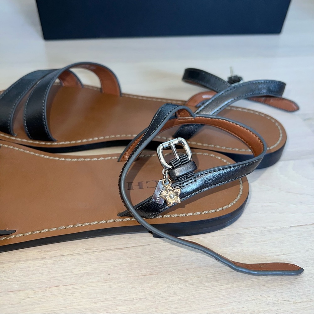 Coach Black Leather Sandals - Picture 6 of 7